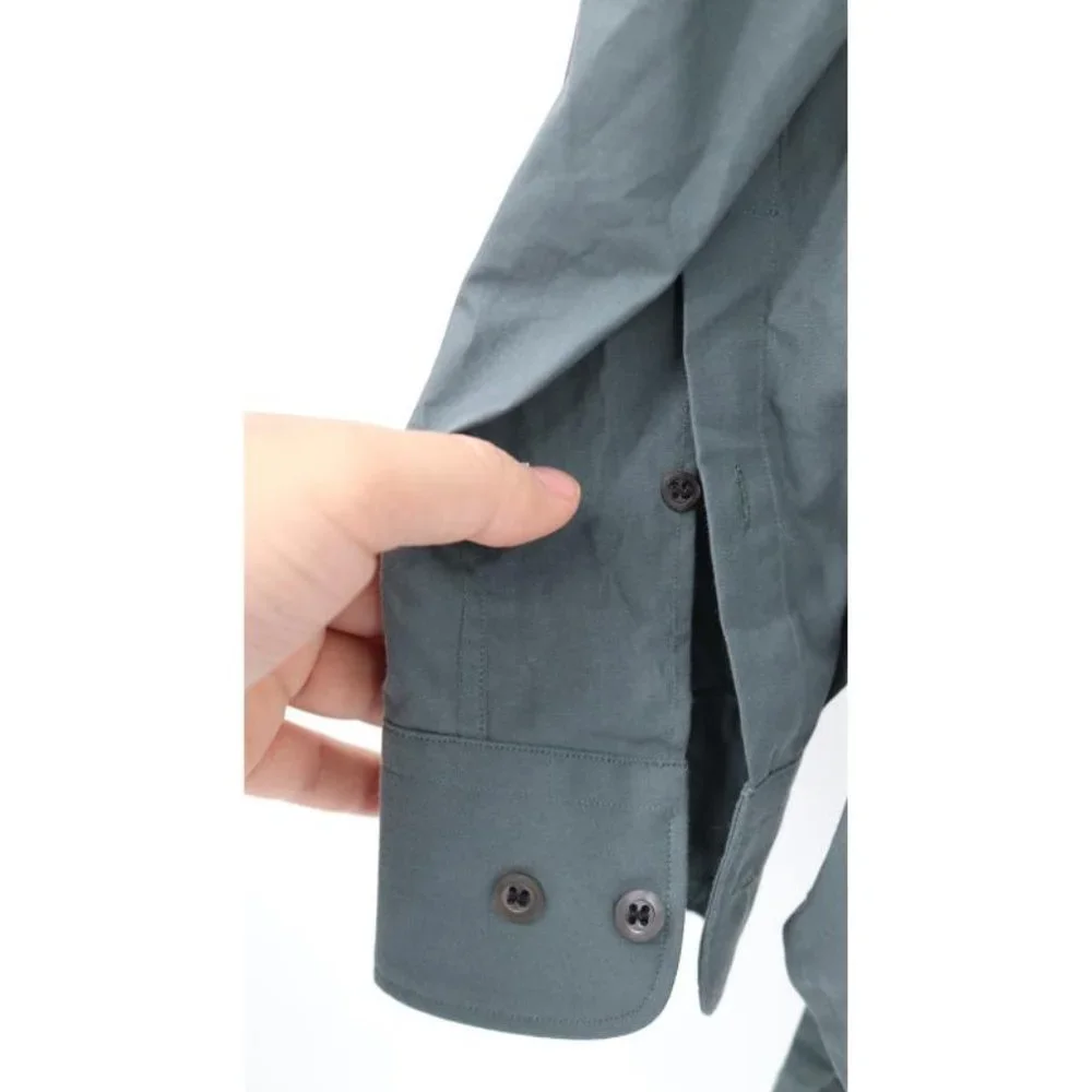 NWT Dries Van Noten Dress Shirt Mens 50 Cadogan M.W. Gray Long Sleeve Button Up - Picture 6 of 11